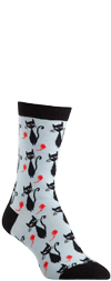 Black Cat Crew Socks