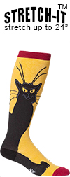 Chat Noir Knee High Socks (STRETCH-IT Extra Stretchy Version)