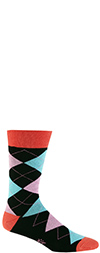 Men's Bright Argyle Crew Socks