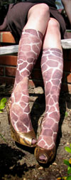 Celeste Stein Giraffe Animal Print Knee High Stockings / Trouser Socks
