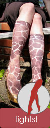 Celeste Stein Brown Giraffe Animal Print Tights