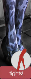 Celeste Stein Blue Cheetah and Denim Print Opaque Tights