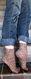Celeste Stein Small Leopard Print Short Trouser Socks