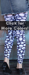 Celeste Stein SKULL Print Leggings / Footless Tights