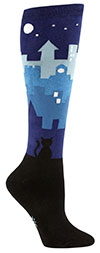 Cityscape and Alley Cat Knee High Socks