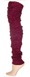 Extra Long Thigh High Leg Warmers in Burgundy