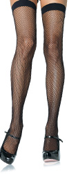 Sexy Fishnet Thigh Highs - Black