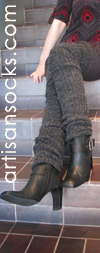 Thigh High Leg Warmers - Charcoal Grey Ribbed Leg Warmers