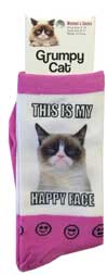 Grumpy Cat Happy Face Crew Socks