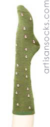 Hansel From Basel Haus Haus Knee High - Olive  Wool Knee High Socks