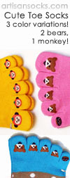 Japanese Animal Toe Socks (Footies / No Show Socks)