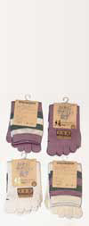 Japanese Silk Striped Ankle Length Toe Socks Mauve