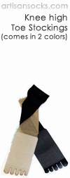 Japanese Women's Socks - Sheer Knee High Toe Stockings