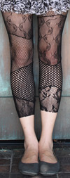 K. Bell Patchwork Fishnet Footless Tight