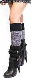 Soft and Dreamy Boot Socks - Knee High Socks with Black Cuff by K. Bell