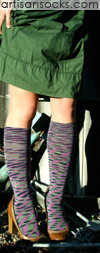 K. Bell Cosmic Cotton Knee High - Moon Rocks Cotton Knee High Knee Socks