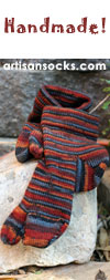 Landfair Originals Hand Made Knit Wool Striped Ankle Socks Tabi Socks