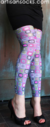 Celeste Stein LYCRA FOOTLESS LEGGING TIGHT / GREY DOT ART