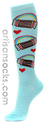 TOOTSIE ROLL RAINBOW  KNEE SOCKS