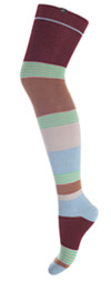 Minga Berlin Striped Over the Knee Socks - Layer Cake Mint Chocolate  OTK