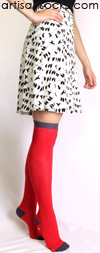 Minga Berlin Red Over the Knee Socks - The Colors Stonecold Fire OTK