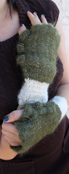 Sage Mohair Arm Warmers With Buttons