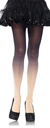 Ombre Tights in Opaque Black / Nude