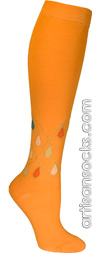 Ozone Bling Orange Knee High Knee Socks