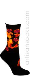 Ozone Black Royal Koi Crew Socks