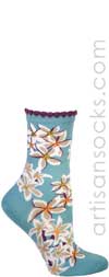 Ozone Tuberose and Jasmine Crew Socks-Sky