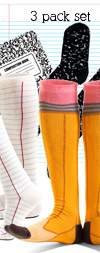 Back to School 3-Pack Knee Highs from Ashi Dashi