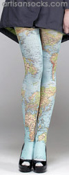 Map of the World Tights - Map Tights as seen on Pinterest!
