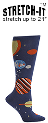 Planets Knee High Knee High Socks (STRETCH-IT Extra Stretchy Version)