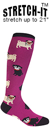 Pug Life Knee High Socks (STRETCH-IT Extra Stretchy Version)