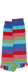 Rainbow Striped Toe Sock