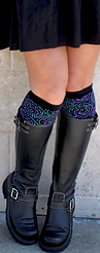 RocknSocks Garcia Midnight Swirl Cotton Knee High Knee Socks