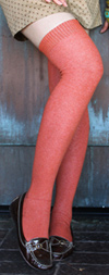 RocknSocks Spice Orange Solid Color Over the Knee Socks - OTK