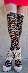 RocknSocks Tan and Brown Giraffe Print Over the Knee Socks - OTK