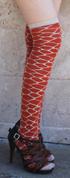 RocknSocks Spice Orange Giraffe Print Over the Knee Socks - OTK