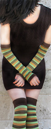 RocknSocks Gaia Striped Cotton Arm Warmer / Leg Warmer