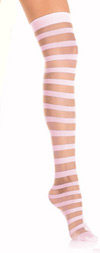 Sexy Sheer Stripe Thigh Highs- in 3 Colors! Light Pink
