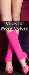 Ribbed Leg Warmers in Neon Colors Neon Pink