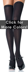 Solid Color Thigh High Stockings- in 5 Color Choices! Black