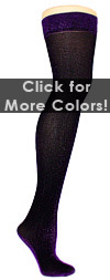 Glittery Thigh Highs Black / Purple