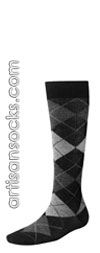 Smartwool Women's Socks DIAMOND DEB Argyle Knee High Socks BLACK