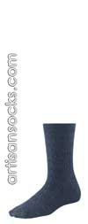 Smartwool CABLE Solid Color Wool Crew Socks (Calf Socks) NAVY HEATHER