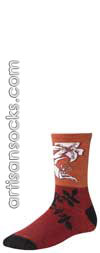 Smartwool Women's Socks NATURAL HISTORY Floral Calf Socks BURNT ORANGE HEATHER
