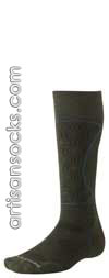 Smartwool Women's Socks PHD SKI LT Solid Color Knee High Socks LODEN/PETROL
