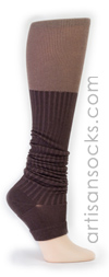 Sock It To Me Brown and Tan Open Toe Socks