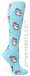 Sock It To Me Etta-tron! Novelty Cotton Knee High Knee Socks